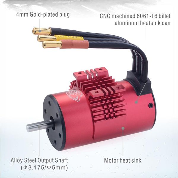 Surpass Hobby Waterproof 3665 Brushless Motor 5.0mm 1800KV 2300KV 3100KV 80A ESC for 1/10 2S 3S RC Drift Racing Off-road Car
Surpass Hobby Waterproof 3665 Brushless Motor 5.0mm 1800KV 2300KV 3100KV 80A ESC for 1/10 2S 3S RC Drift Racing Off-road Car