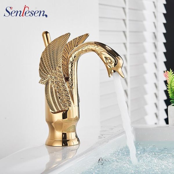 bathroom sink faucets senlesen luxury swan shape brass basin faucet single hole centerset mixer tap gold finish
bathroom sink faucets senlesen luxury swan shape brass basin faucet single hole centerset mixer tap gold finish