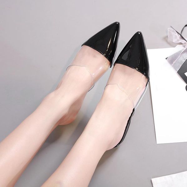 slippers shoes ladies' fretwork heels jelly slides big size low slipers women pointed toe transparent flat soft summer 2021, Black
slippers shoes ladies' fretwork heels jelly slides big size low slipers women pointed toe transparent flat soft summer 2021, Black