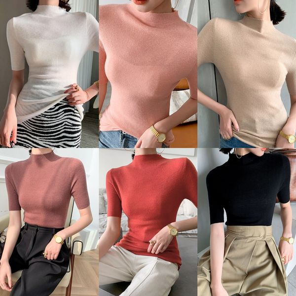 весна и лето 2020 новый трикотажный половина высокий воротник женщин корейский половина рукав top coat футболки топ чистой шерсти с коротким, White;black
весна и лето 2020 новый трикотажный половина высокий воротник женщин корейский половина рукав top coat футболки топ чистой шерсти с коротким, White;black