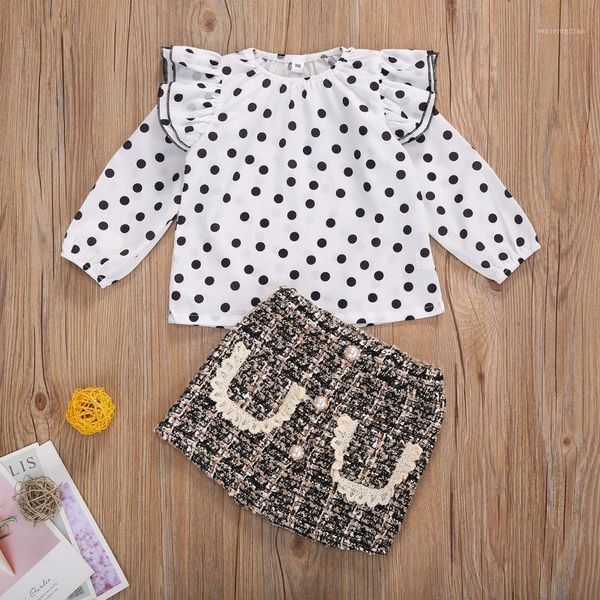 clothing sets girls toddler kid 2 pcs princess outfits polka dot ruffle shirt + elegant mini skirt clothes sets1, White
clothing sets girls toddler kid 2 pcs princess outfits polka dot ruffle shirt + elegant mini skirt clothes sets1, White