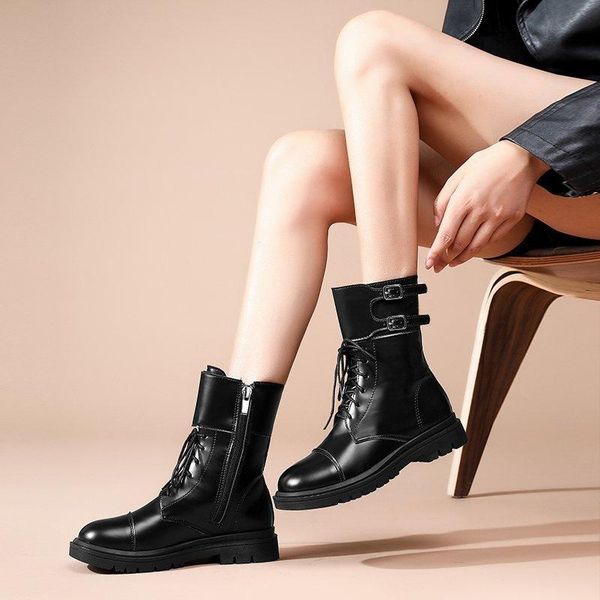 woman fashion buckle motorcycle botas dropshipping autumn boots black platform zipper lace up shoes pu leather women ankle flat
woman fashion buckle motorcycle botas dropshipping autumn boots black platform zipper lace up shoes pu leather women ankle flat