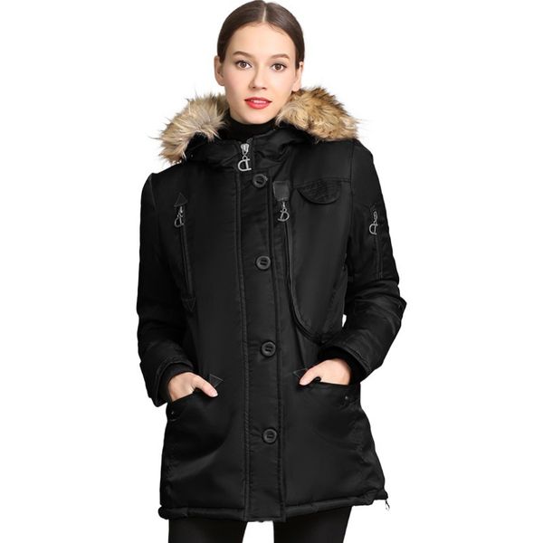 2021 the new new new mid-length cotton quilted female multi-pocket thin fur collar jacket 2bqt, Black
2021 the new new new mid-length cotton quilted female multi-pocket thin fur collar jacket 2bqt, Black