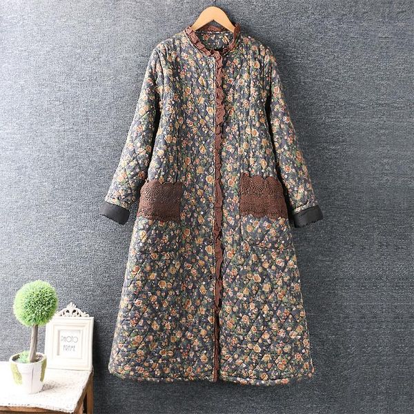 women's down & parkas 2021 winter clothes women art small fresh hook lace pocket long sleeve loose cotton printed single breasted jacke, Black
women's down & parkas 2021 winter clothes women art small fresh hook lace pocket long sleeve loose cotton printed single breasted jacke, Black