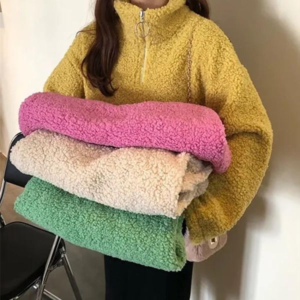 women's hoodies & sweatshirts women stand collar zipper loose imitation lamb wool sweatshirt pullover autumn winter long sleeve soild c, Black
women's hoodies & sweatshirts women stand collar zipper loose imitation lamb wool sweatshirt pullover autumn winter long sleeve soild c, Black