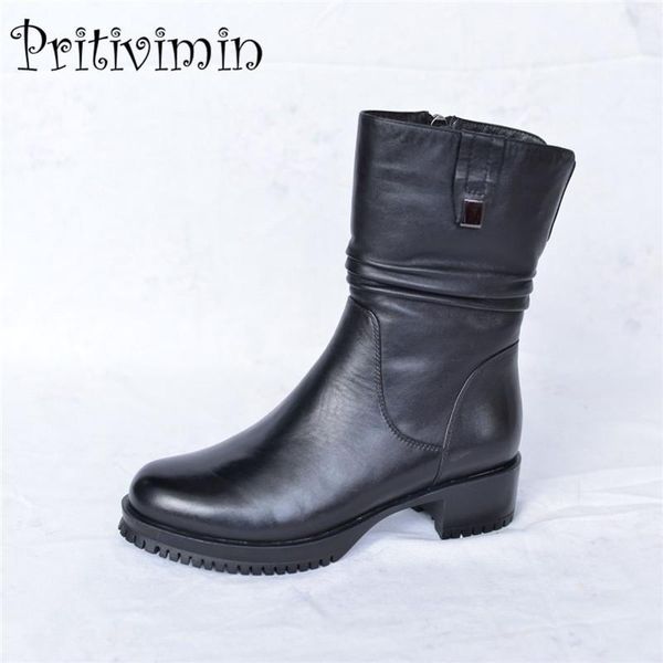 fashion winter women botas mujer shoes ladies cow leather bottes femmes girl thick heel real wool lining boots pritivimin fn531, Black
fashion winter women botas mujer shoes ladies cow leather bottes femmes girl thick heel real wool lining boots pritivimin fn531, Black