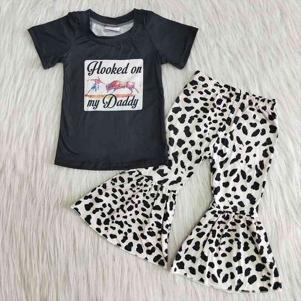 wholesale children baby girls spring summer clothes sets kids black short sleeve shirt leopard bell-bottomed pants outfit, White
wholesale children baby girls spring summer clothes sets kids black short sleeve shirt leopard bell-bottomed pants outfit, White