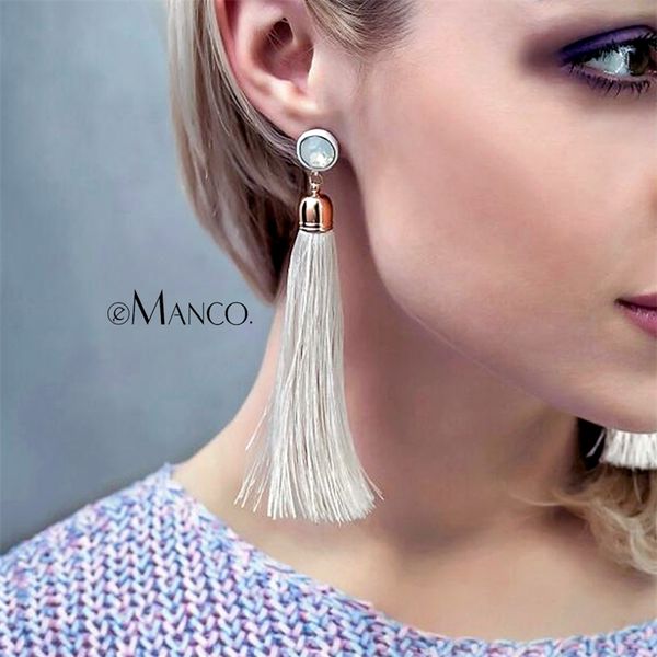 emanco wholesale tassel hanging crystal earrings white color trendy long dangle drop earrings for women fashion jewelry y200323, Golden 
emanco wholesale tassel hanging crystal earrings white color trendy long dangle drop earrings for women fashion jewelry y200323, Golden
