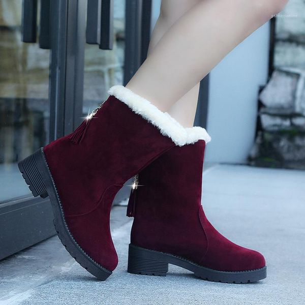 women snow boots warm plush snow shoes for woman ankle boot square heels booties 2020 winter tassels botas mujer black 8589n1
women snow boots warm plush snow shoes for woman ankle boot square heels booties 2020 winter tassels botas mujer black 8589n1
