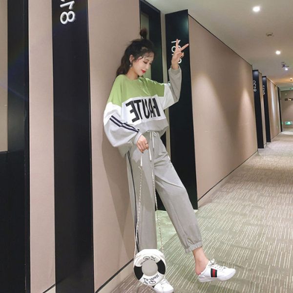 pinduoduo suit women's fashion casual loose korean version of hongfeng autumn new sportswear women's two more than two pieces two, Gray
pinduoduo suit women's fashion casual loose korean version of hongfeng autumn new sportswear women's two more than two pieces two, Gray