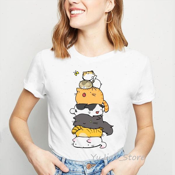 a stack of cats print funny t shirts women harajuku kawaii animal print tee shirt femme tumblr clothes casual tshirt camiseta, White
a stack of cats print funny t shirts women harajuku kawaii animal print tee shirt femme tumblr clothes casual tshirt camiseta, White