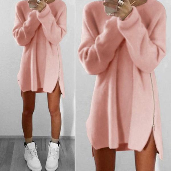 fashion women loose zipper solid pullovers dress plus size female autumn winter warm jumper sweater long sleeves party dress, White;black
fashion women loose zipper solid pullovers dress plus size female autumn winter warm jumper sweater long sleeves party dress, White;black