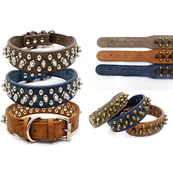 retro punk style pet dog rivet collars pu leather round nail necklace spiked strap small dogs cat collar pet products
retro punk style pet dog rivet collars pu leather round nail necklace spiked strap small dogs cat collar pet products