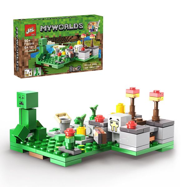 my world bricks set mine farm mountain waterfall village treehouse figures my world model building blocks toys 
my world bricks set mine farm mountain waterfall village treehouse figures my world model building blocks toys