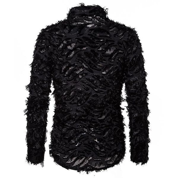 men's casual shirts black shirt men 2021 fashion feather long sleeve mens dress nightclub party prom social male camisa hombre, White;black
men's casual shirts black shirt men 2021 fashion feather long sleeve mens dress nightclub party prom social male camisa hombre, White;black