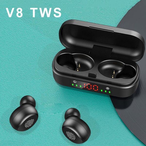 bluetooth 5.0 headset v8 tws wireless earphone led touch earbuds sports waterproof earphone headphones with charging case pk b5
bluetooth 5.0 headset v8 tws wireless earphone led touch earbuds sports waterproof earphone headphones with charging case pk b5