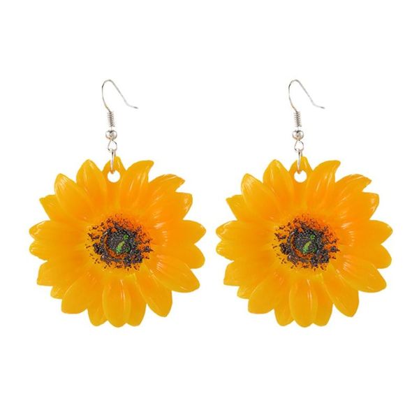 ladies dangle earrings arrival acrylic trendy round women dangle korean cute sunflower earrings holiday beach big flower earring, Silver 
ladies dangle earrings arrival acrylic trendy round women dangle korean cute sunflower earrings holiday beach big flower earring, Silver