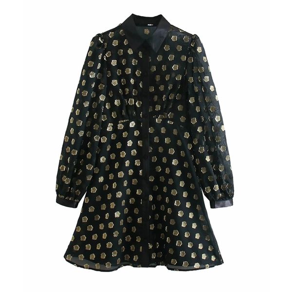 2021 new metallic thread black shirt women fall winter vintage puff long sleeve mini dress ladies floral dresses ucri, Black;gray
2021 new metallic thread black shirt women fall winter vintage puff long sleeve mini dress ladies floral dresses ucri, Black;gray