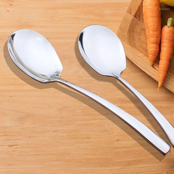 8.7" large stainless steel serving spoon thickened soup public spoon stirring tablespoon western restaurant buffet round spoons1
8.7" large stainless steel serving spoon thickened soup public spoon stirring tablespoon western restaurant buffet round spoons1