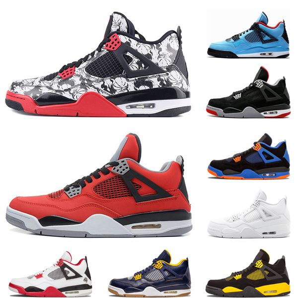 4 4s classic men sneakers tattoo cactus jack bred black cat royalty white cement pure money mens basketball shoes size 40-4
4 4s classic men sneakers tattoo cactus jack bred black cat royalty white cement pure money mens basketball shoes size 40-4