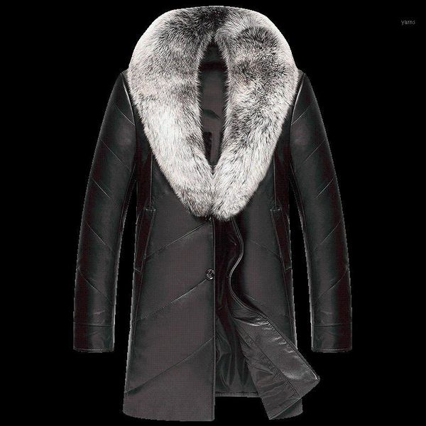 genuine leather jacket men winter jacket fur collar real sheepskin coat for men warm down jackets plus size chaqueta my17921, Black
genuine leather jacket men winter jacket fur collar real sheepskin coat for men warm down jackets plus size chaqueta my17921, Black