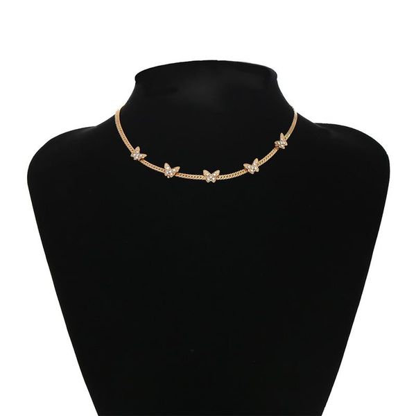 chokers cute butterfly punk necklace for women flat blade chain statement collar female chocker shining jewelry, Golden;silver
chokers cute butterfly punk necklace for women flat blade chain statement collar female chocker shining jewelry, Golden;silver