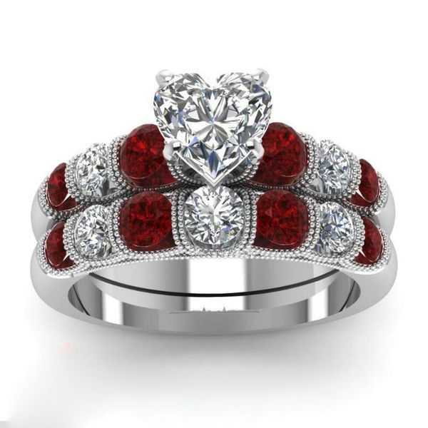 fashion vintage red heart cubic zirconia wedding ring set wedding bands for couples rings for women size 5 dropshipping, Golden;silver
fashion vintage red heart cubic zirconia wedding ring set wedding bands for couples rings for women size 5 dropshipping, Golden;silver