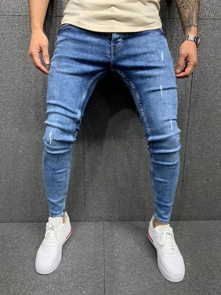 new men blue jeans solid color frayed slim-fit bikes pencil pants classic business streetwear men delivery
new men blue jeans solid color frayed slim-fit bikes pencil pants classic business streetwear men delivery