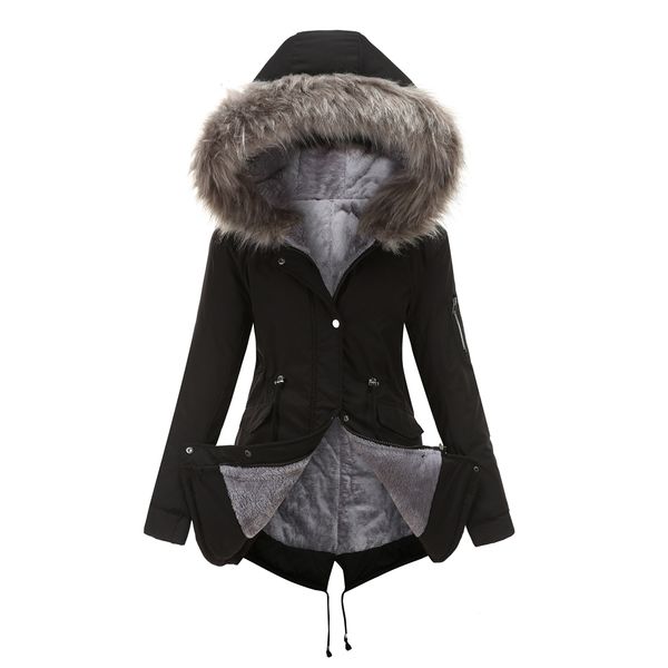 new parkas female women winter coat thickening cotton winter jacket womens black faux fur outwear parkas for women winterx1016, Black;brown
new parkas female women winter coat thickening cotton winter jacket womens black faux fur outwear parkas for women winterx1016, Black;brown