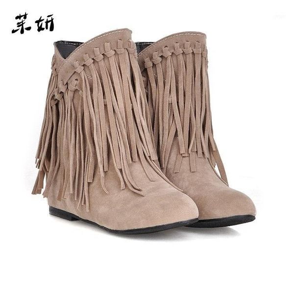 autumn and winter fashion women boots tassel nubuck leather slip-on women shoes round toe snow boots plus size big1, Black
autumn and winter fashion women boots tassel nubuck leather slip-on women shoes round toe snow boots plus size big1, Black