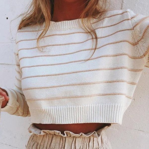 2020 autumn outfits women knitted sweater o-neck long sleeve casual short knitted female striped pullovers ladies pull femme, White;black
2020 autumn outfits women knitted sweater o-neck long sleeve casual short knitted female striped pullovers ladies pull femme, White;black