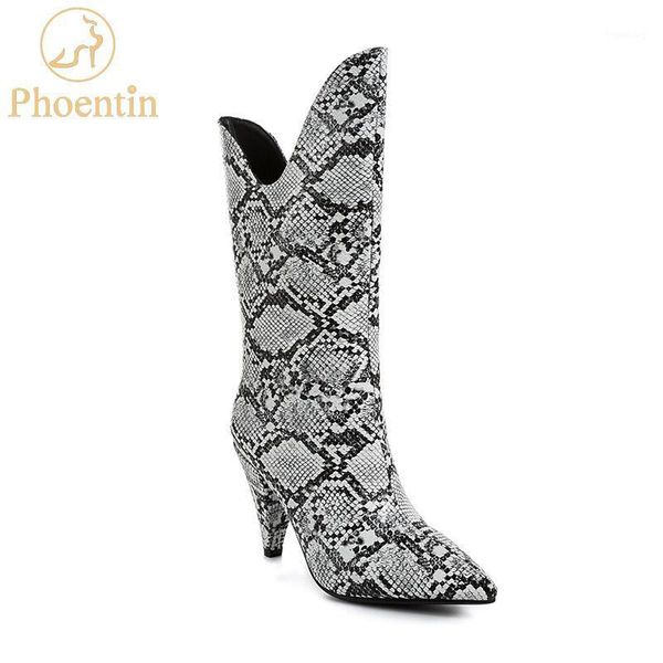 boots phoentin 2021 arrival snake print booties spike high heels v shape pointed toe pu leather slip on mid calf ft7101, Black
boots phoentin 2021 arrival snake print booties spike high heels v shape pointed toe pu leather slip on mid calf ft7101, Black