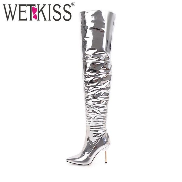 boots wetkiss 2021 fashion shoes woman over the knee zipper thin high heels pointed toe female boot stiletto bar footwear, Black
boots wetkiss 2021 fashion shoes woman over the knee zipper thin high heels pointed toe female boot stiletto bar footwear, Black