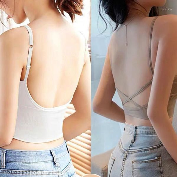 women tank crop cross back camis spaghetti straps lingerie underwear female padded cropped tee camisole femme s271, Black;white
women tank crop cross back camis spaghetti straps lingerie underwear female padded cropped tee camisole femme s271, Black;white