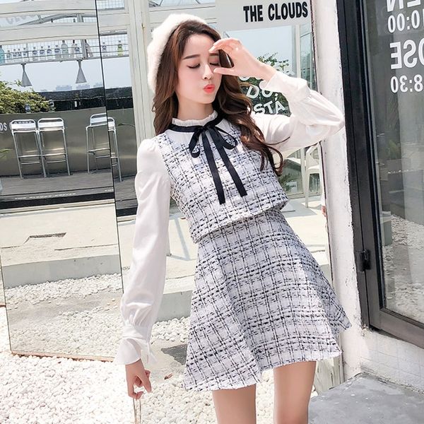 autumn 2020 new korean version shows dress dresswool dressthin temperamentsmall fragrance stylelong sleeve fake two piece skirtwoollen suit, Black;gray
autumn 2020 new korean version shows dress dresswool dressthin temperamentsmall fragrance stylelong sleeve fake two piece skirtwoollen suit, Black;gray