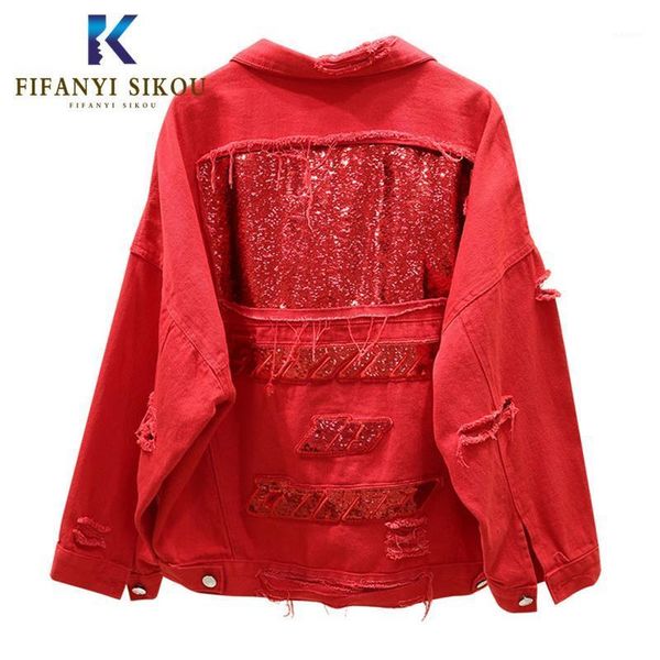 denim jackets women 2020 new fashion sequins jeans coat loose long sleeve ripped hole jeans jacket outwear female streetwear1, Black;brown
denim jackets women 2020 new fashion sequins jeans coat loose long sleeve ripped hole jeans jacket outwear female streetwear1, Black;brown