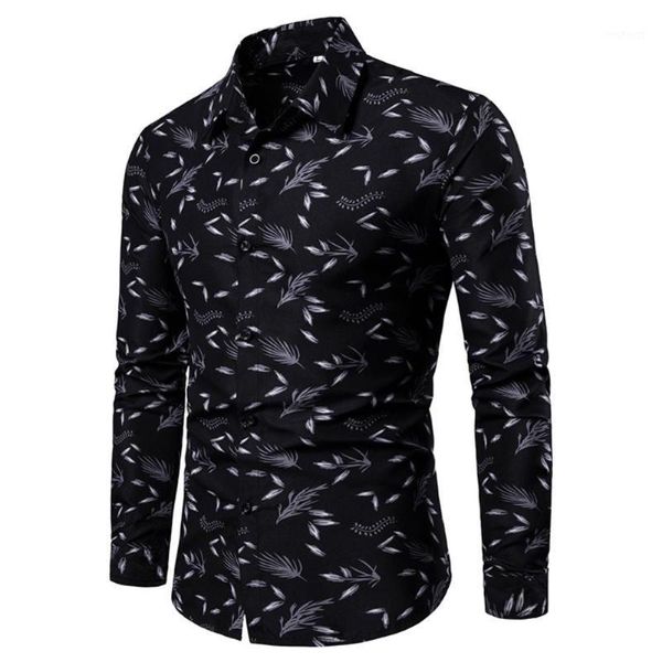 casual shirt men lapel long sleeve leaf print buttons slim plus size shirt1, White;black
casual shirt men lapel long sleeve leaf print buttons slim plus size shirt1, White;black