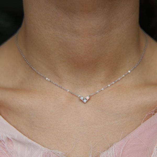 100% 925 sterling silver minimal jewelry necklace chain three stone opal gem loveling charming women necklaces
100% 925 sterling silver minimal jewelry necklace chain three stone opal gem loveling charming women necklaces