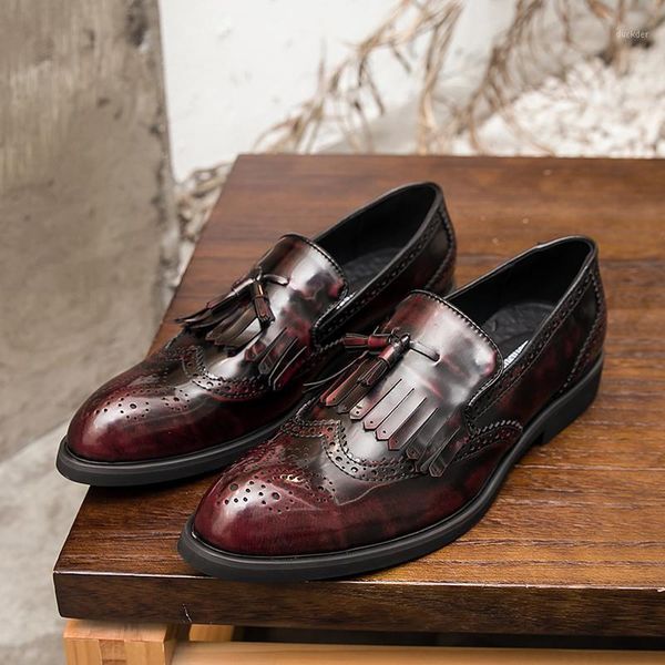 british vintage tassel men shoes genuine leather fashion casual formal dress shoes loafers wedge wedding brogue1, Black
british vintage tassel men shoes genuine leather fashion casual formal dress shoes loafers wedge wedding brogue1, Black