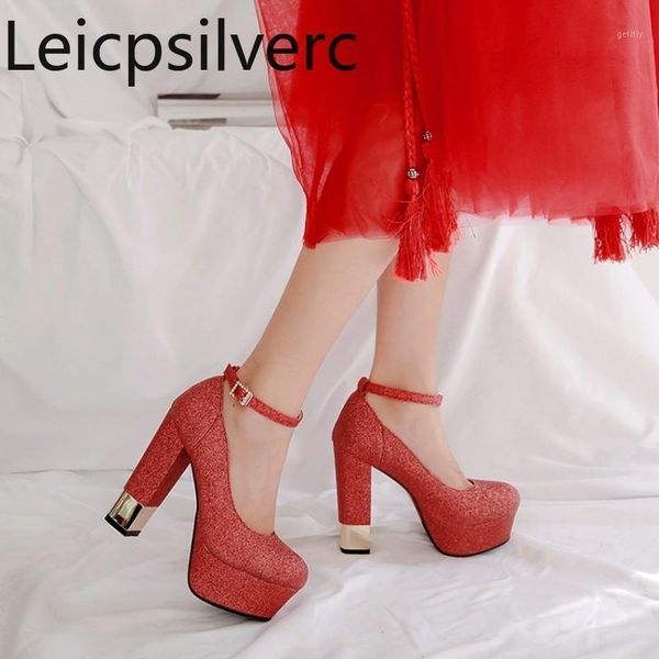 spring and autumn the new fashion round head shallow mouth buckle sequin thick heel high heel women's shoes plus size 32-431, Black
spring and autumn the new fashion round head shallow mouth buckle sequin thick heel high heel women's shoes plus size 32-431, Black