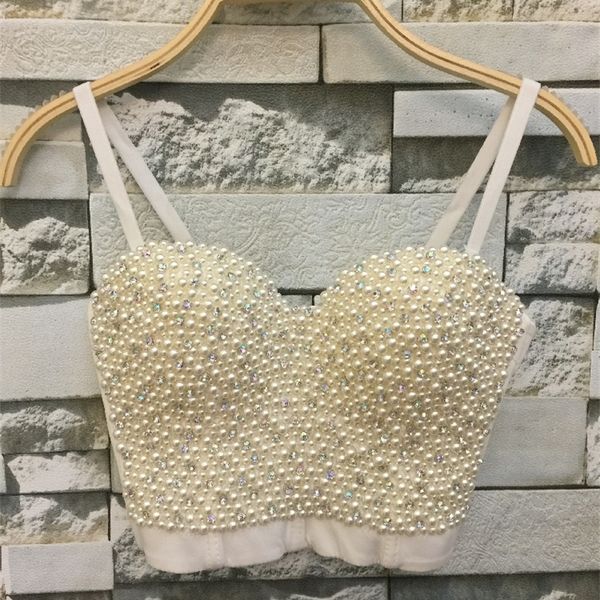 handmade fashion women crystal rhinestone push up tank wedding white embroidered pearl bustier bra cropped vest y200415
handmade fashion women crystal rhinestone push up tank wedding white embroidered pearl bustier bra cropped vest y200415