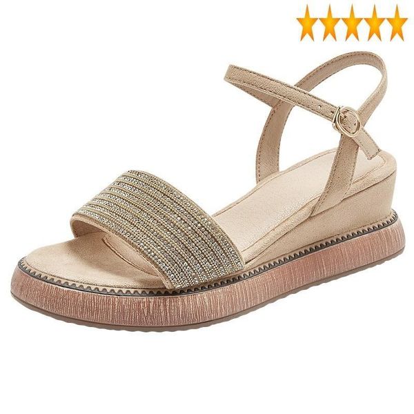 summer women wedges 2021 rhinestones rome platform shoes open toe buckle real leather ladies chunky sandals dark green, Black
summer women wedges 2021 rhinestones rome platform shoes open toe buckle real leather ladies chunky sandals dark green, Black