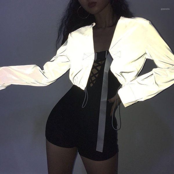 trendy reflective jacket women gray discoloration autumn bag buckle streetwear hip hop fitness casual short coats1, Black;brown
trendy reflective jacket women gray discoloration autumn bag buckle streetwear hip hop fitness casual short coats1, Black;brown