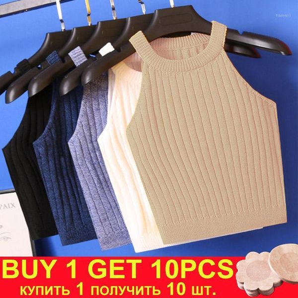 knitted women sleeveless sweater crop female fashion tank underwear lingerie streetwear mujer tee camisole woman1, Black;white
knitted women sleeveless sweater crop female fashion tank underwear lingerie streetwear mujer tee camisole woman1, Black;white