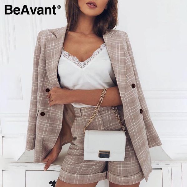 beavant classic plaid two pieces suits women double breasted casual blazer shorts set female office spring summer blazer suits1, White;black
beavant classic plaid two pieces suits women double breasted casual blazer shorts set female office spring summer blazer suits1, White;black