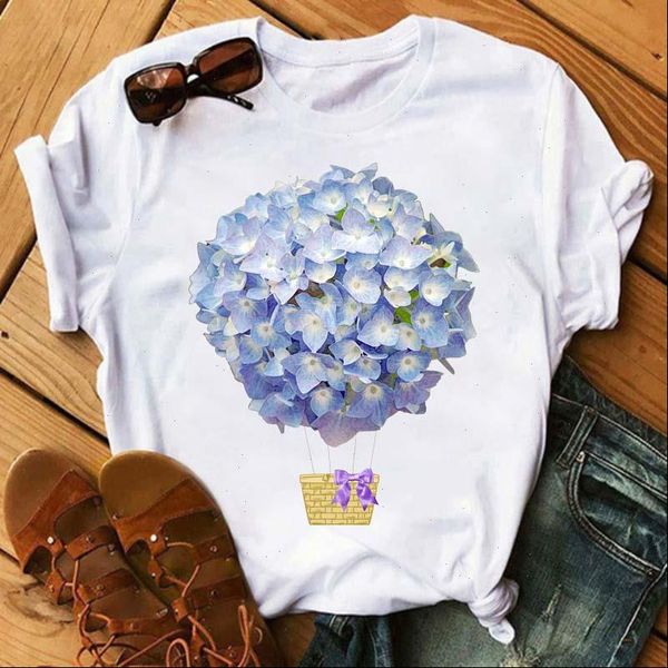 women summer clothes floral flower air balloon print t shirts short sleeve woman tshirt kawaii female t shirt casual, White
women summer clothes floral flower air balloon print t shirts short sleeve woman tshirt kawaii female t shirt casual, White