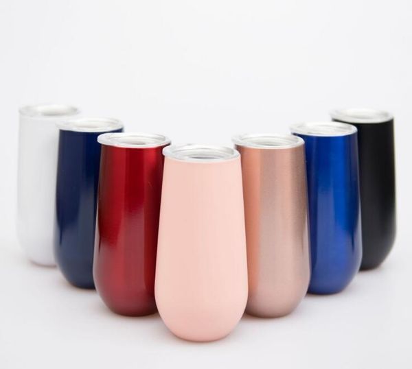 7colors 6oz flute egg cups wine glasses tumblers stemless rose gold stainless steel double walled vacuum insulated mugs with clear lid
7colors 6oz flute egg cups wine glasses tumblers stemless rose gold stainless steel double walled vacuum insulated mugs with clear lid