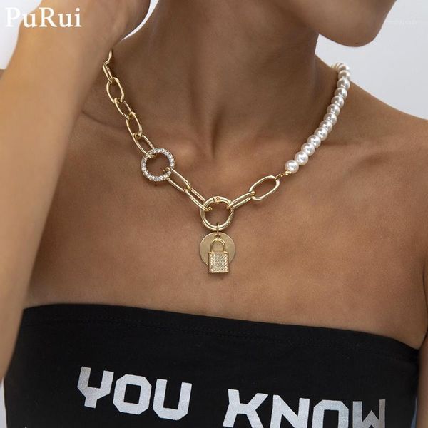 chokers women choker necklace imitation pearl cuban link chain lock pedant long collar vintage luxury metal fashion jewel1, Golden;silver
chokers women choker necklace imitation pearl cuban link chain lock pedant long collar vintage luxury metal fashion jewel1, Golden;silver