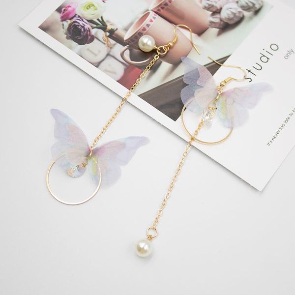 dangle & chandelier earrings fashion sweet ladies temperament asymmetric butterfly crystal long pearl tassel for women's gift, Silver
dangle & chandelier earrings fashion sweet ladies temperament asymmetric butterfly crystal long pearl tassel for women's gift, Silver