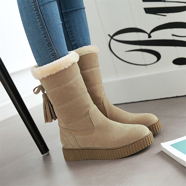 nemaone snow warm short plush ankle boots for women round toe winter shoes student footwear y200115, Black
nemaone snow warm short plush ankle boots for women round toe winter shoes student footwear y200115, Black